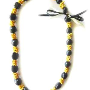 Handmade HAWAIIAN KUKUI NUT LEI Necklace w/ Mango Shells~ Men/Women~WEDDING/LUAU